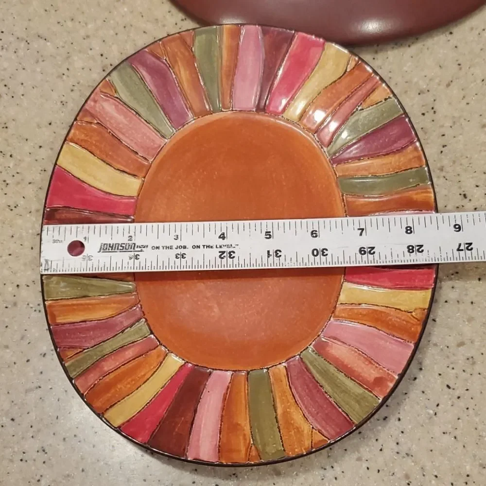 Pier One Wavy Stripe Plate Set of 2 Plates